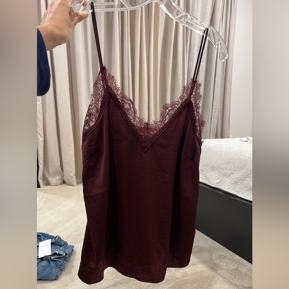 H&M Burgundy Slip tank - Picture 1 of 3